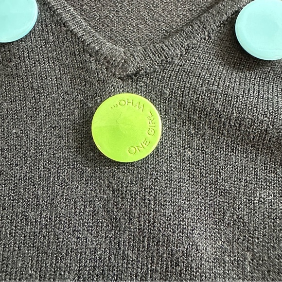 One Girl Who Sweater Women’s Small Black Colorful Snap Embellished Long Sleeve - Picture 5 of 9
